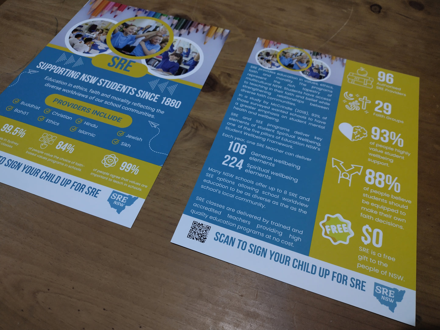 SRE NSW "Supporting Students since 1880" A5 flyer