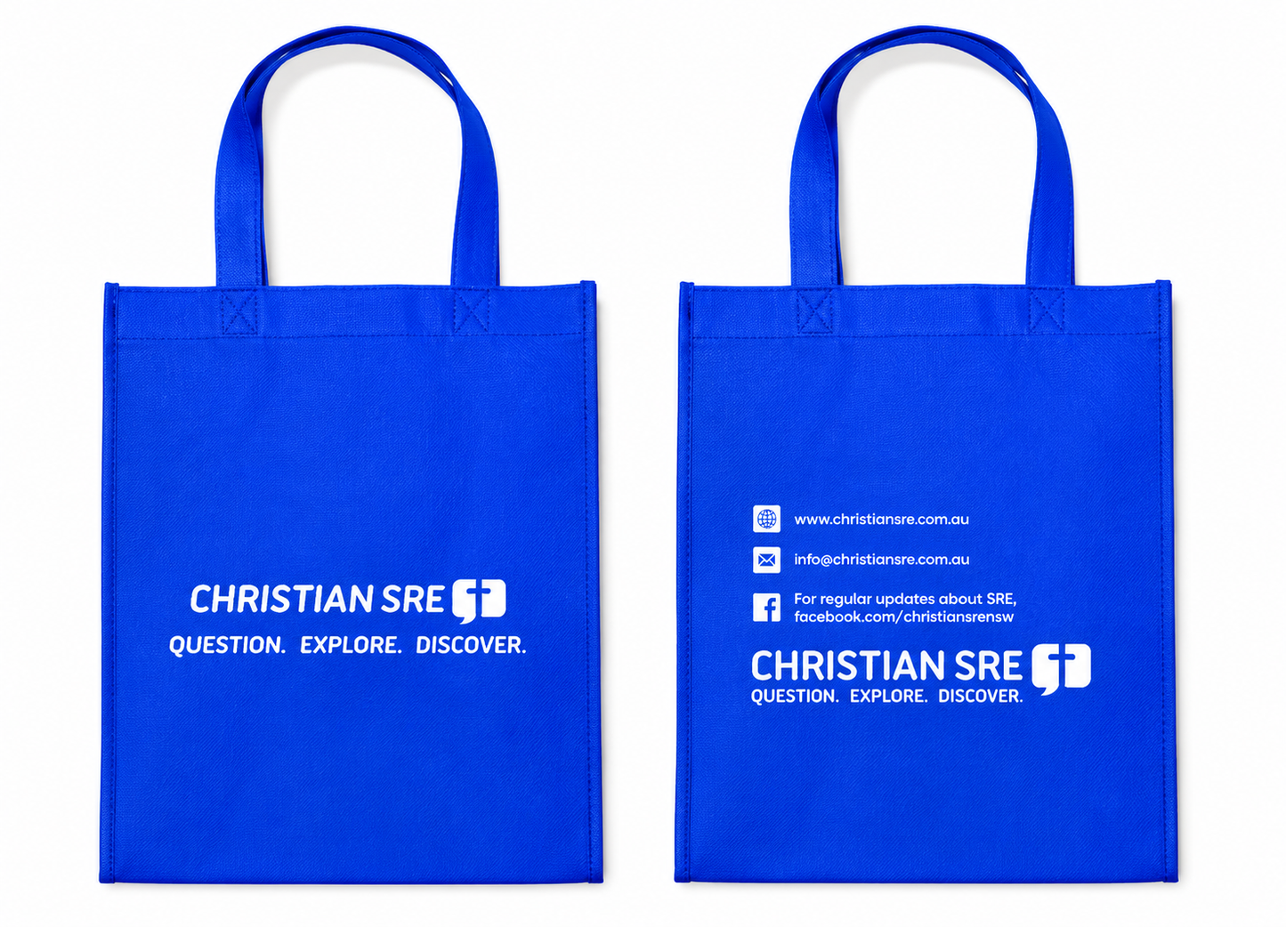 Christian SRE tote bags