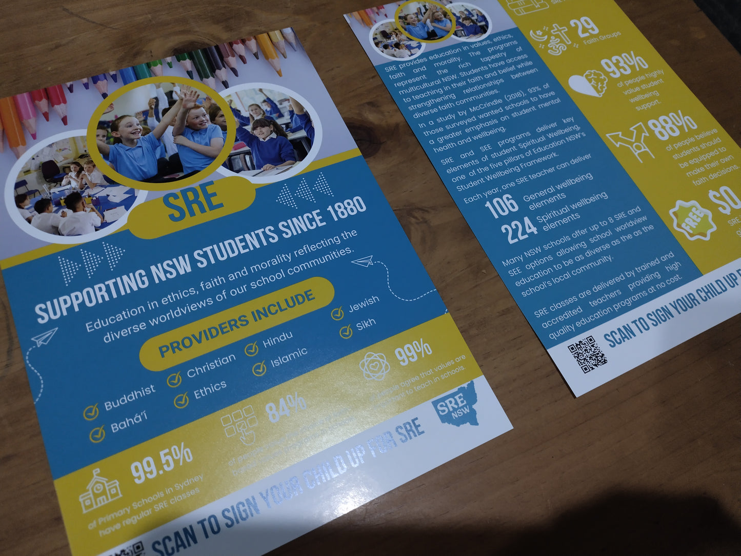 SRE NSW "Supporting Students since 1880" A5 flyer