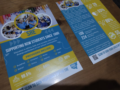 SRE NSW "Supporting Students since 1880" A5 flyer