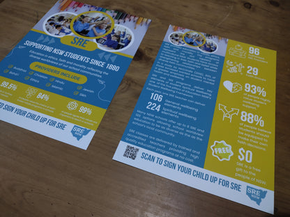 SRE NSW "Supporting Students since 1880" A5 flyer
